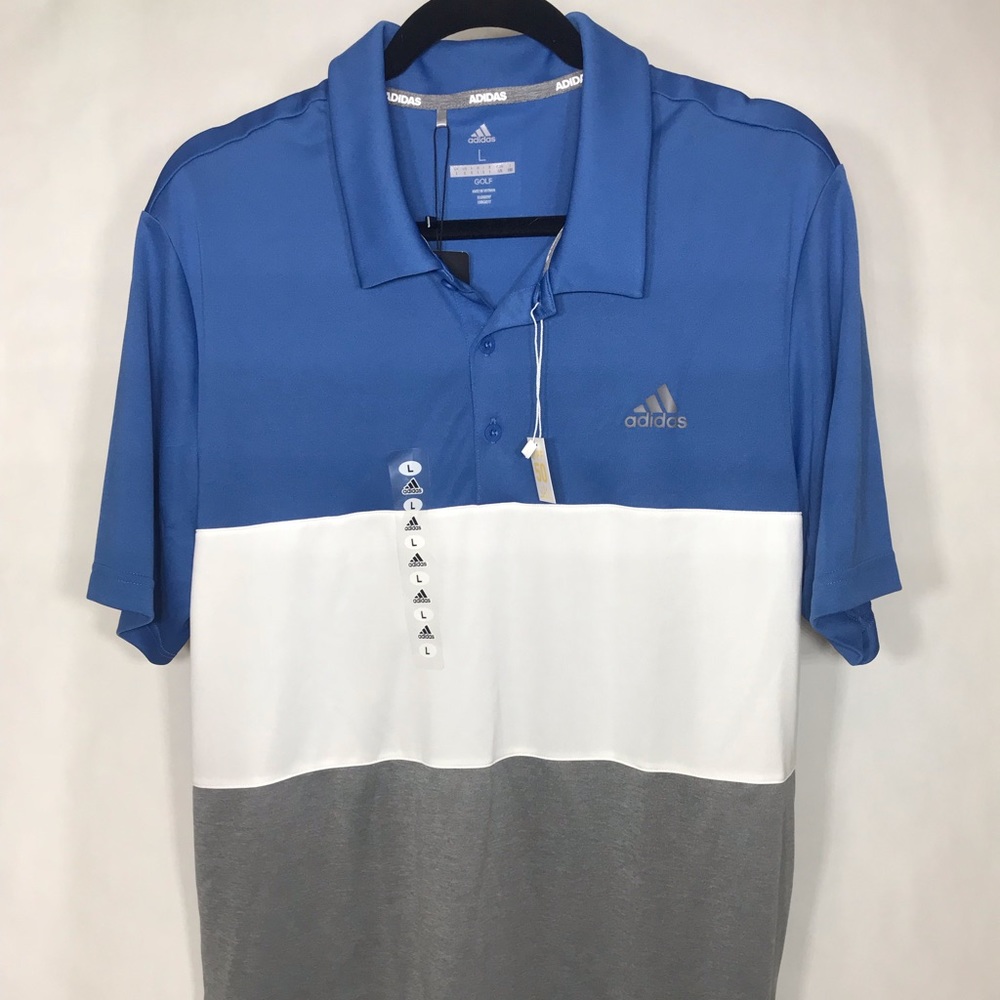 Adidas Advantage Wide Colorblock Golf Polo
